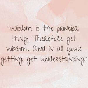 Seeking Wisdom (Proverbs 2:6)