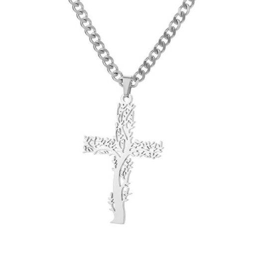 Gold-Plated Zircon Cross Pendant Necklace for Women - 2023 Trending Christmas Jewelry 3