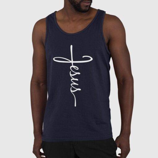 Jesus Cross Unisex Jersey Tank 6