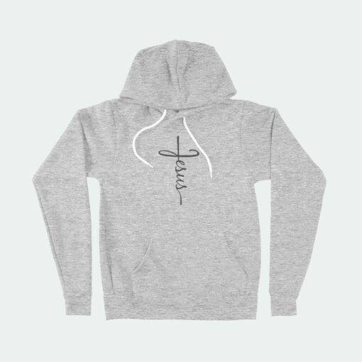 Jesus Cross Unisex Sponge Fleece Hoodie - Image 3