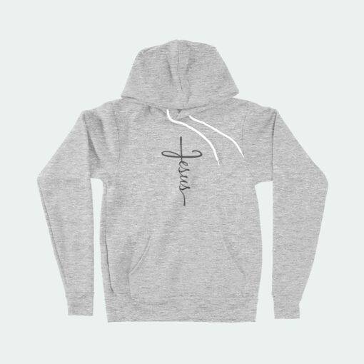 Jesus Cross Unisex Sponge Fleece Hoodie - Image 2